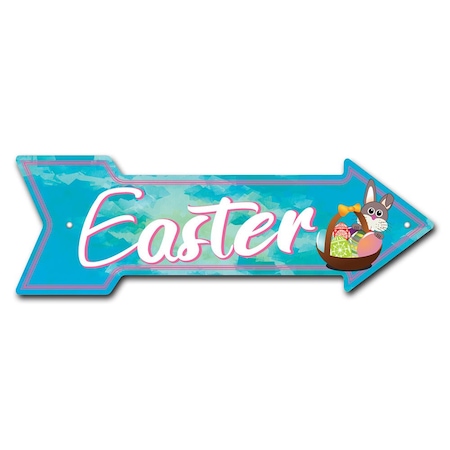 Signmission Easter Arrow Sign Funny Home Decor 30in Wide P-ARROW10-999883